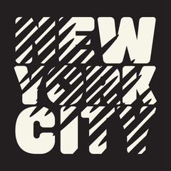 New York typography, t-shirt nyc, design graphic,  printing man NYC