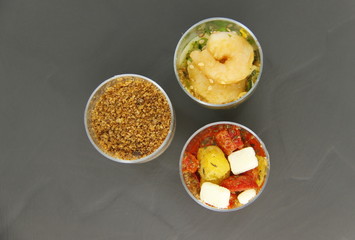 Verrines sur une ardoise