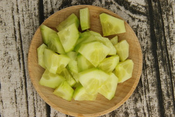 Concombres en tranches