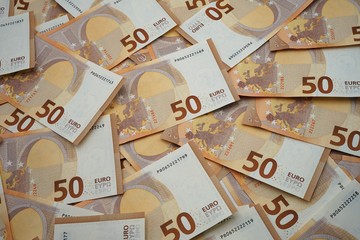 50 euro notes background