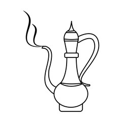 antique oriental carved jug