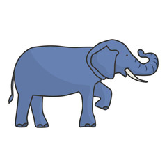 isolated elephant draw