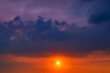 Sunset Sky Background in summer