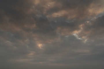 Cloudy sunset sky background