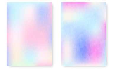Holographic abstract background in pastel neon color design. Holographic Vector Background. Iridescent Foil. Glitch Hologram.