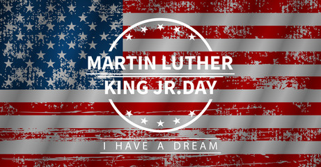 Martin Luther King Day, vector illustration in flat style