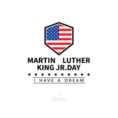 Martin Luther King Day, vector illustration in flat style