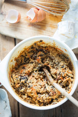Christmas pudding butter in bowl 