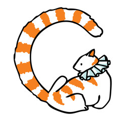 Circus cat alphabet  - letter G