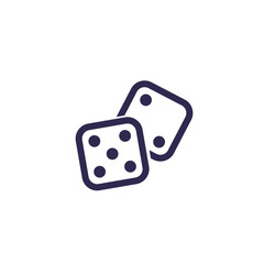 Dice icon on white