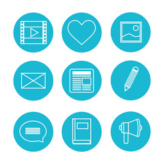 Blog design icons