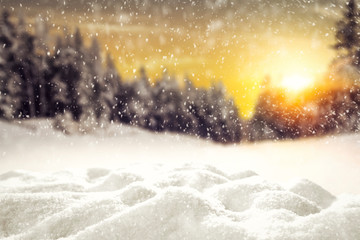 Winter background of free space for your decoration 