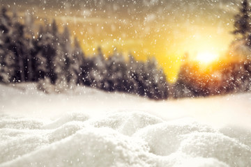 Winter background of free space for your decoration 