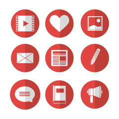 Blog design icons