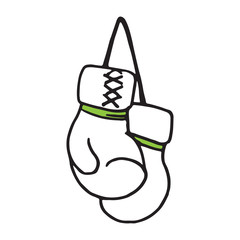 Sketch boxing gloves. hand-drawn
