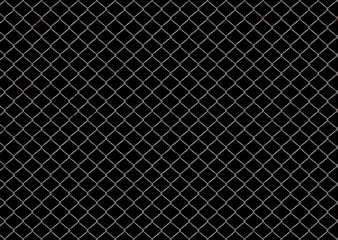 fence chainlink on black background