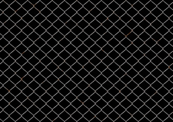 chainlink fence on black background 40x29cm 300dpi