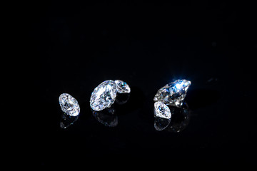 Diamonds on Black Background