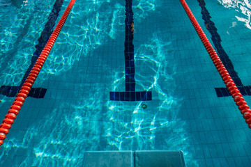 Start position in the swimming pool
