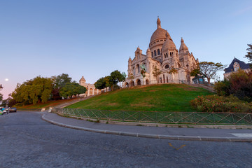 Paris. Sacre Coeur in the early morning.