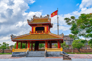 Beautiful Pavilion located near the Citadel  in Hue city, Vietnam