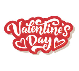 Happy Valentine's Day typography poster