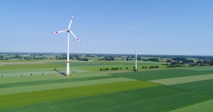 Windkraftanlage in Deutschland von oben