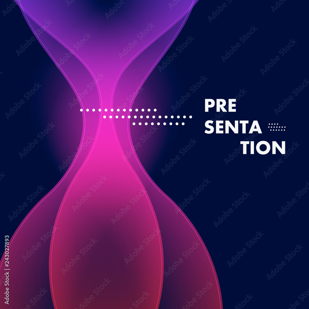 Poster wavy abstract geometric background with modern gradient composition