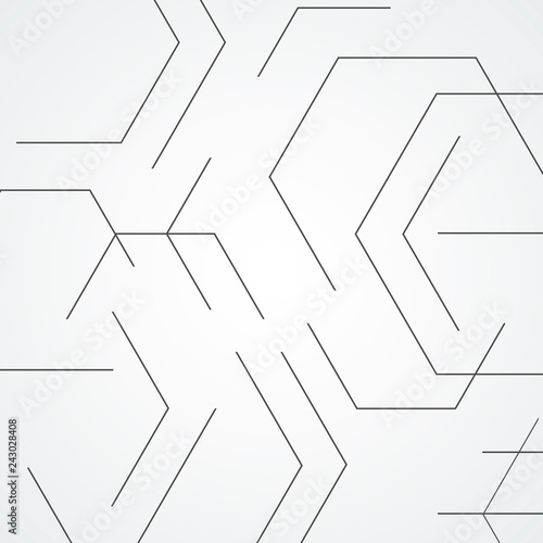 Abstract Line Shapes And Pattern Hexagon Minimalistic