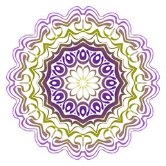 Modern Decorative floral mandala. Decorative Cicle ornament. Floral design. Vector illustration. Can be used for textile, greeting card, coloring book, phone case print