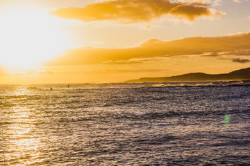 Sonnenuntergang auf Hawaii, Oahu