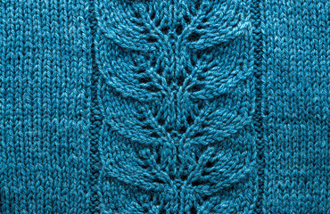 blue threads related to pattern cotton wool thread knitting
