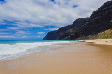 Fototapeta na wymiar Polihale State Park Strand auf Kauai