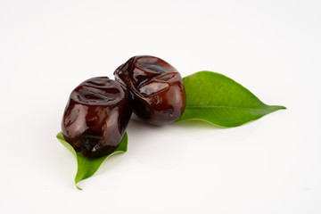 ripe date on white background	
