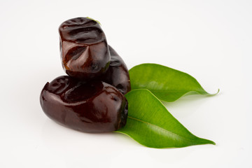 ripe date on white background	
