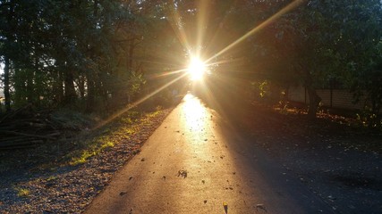 street and sun