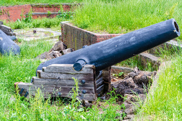 Old cast iron cannon
