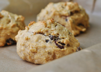 Baked Cherry Banana Scone Close-up