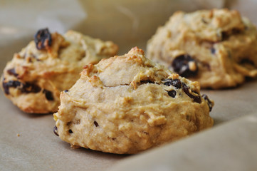 Baked Cherry Banana Scone Close-up