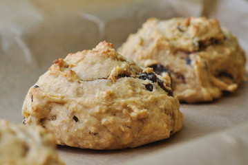 Baked Cherry Banana Scone Close-up