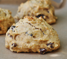 Baked Cherry Banana Scone Close-up