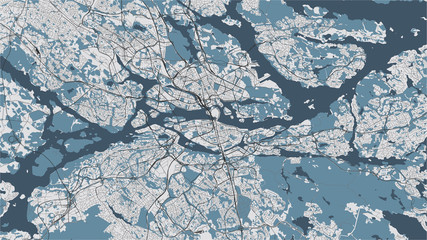 map of the city of Stockholm, Sweden - obrazy, fototapety, plakaty