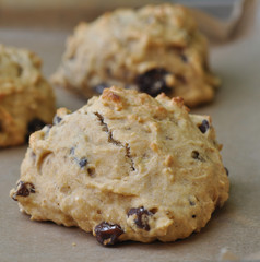 Baked Cherry Banana Scone Close-up