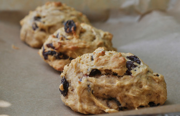 Baked Cherry Banana Scone Close-up