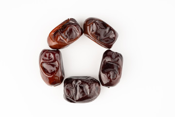 ripe date on white background	