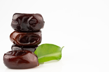 ripe date on white background	