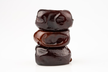 ripe date on white background	