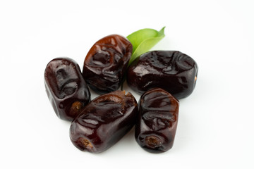 ripe date on white background	