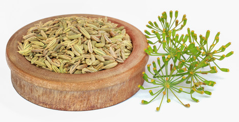 Fennel seeds with flowers