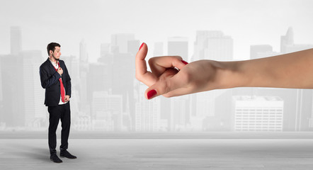 Distracted businessman with kisses on his face and business concept
